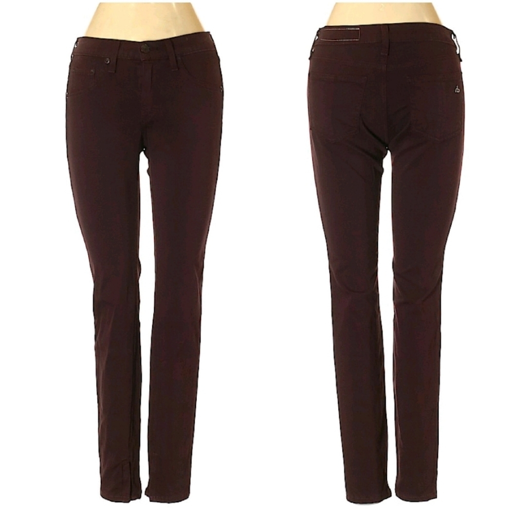 Rag & Bone jeans legging skinny mid rise purple 25